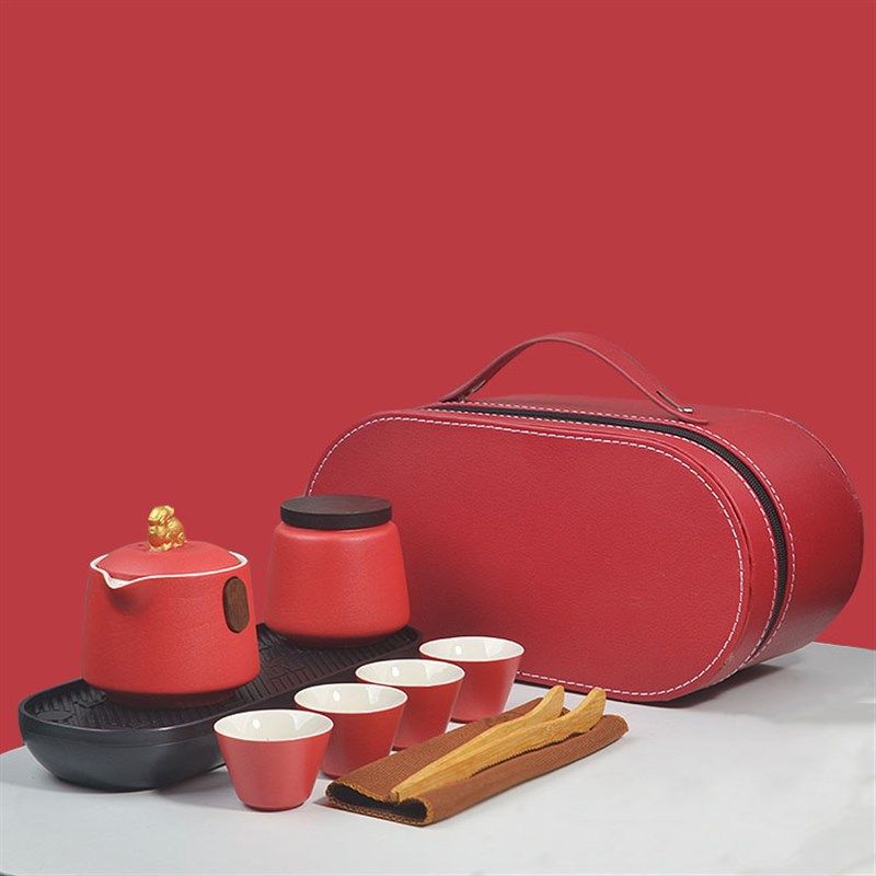 大号龙年一壶四杯茶具套装旅行包手抓茶壶蓄水茶盘车载便携茶托,餐饮具,旅行茶具,淘宝优惠券,粉丝福利购,淘宝优惠卷
