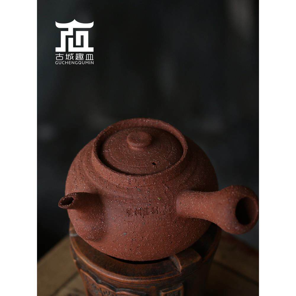 黄绍凡潮州茶壶陶瓷传承手工红泥紫泥砂炭炉沸水煮茶石器壶