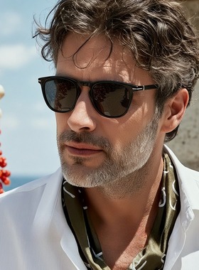 复古方框男士偏光驾驶防晒墨镜