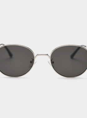 金属圆框复古偏光防紫外线墨镜