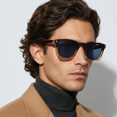 复古方框男士偏光驾驶防UV墨镜