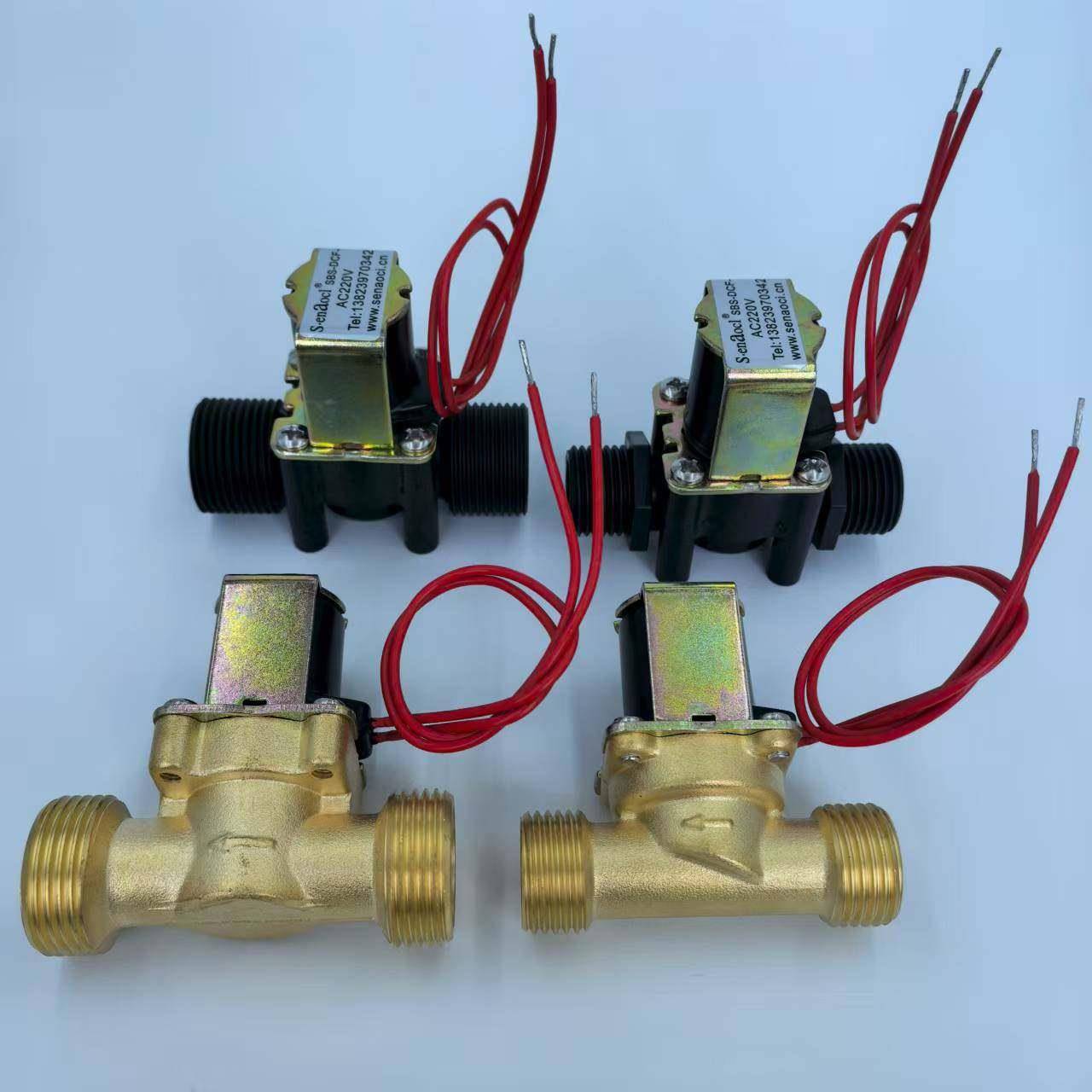 厂家常闭电磁阀12V 24v 220V 进水阀4分管 6分管阀门