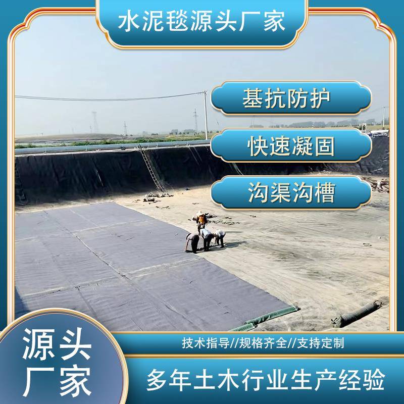 新型鱼塘水泥毯浇水固化泥土地面硬化屋顶防水沟渠防护混凝土帆布