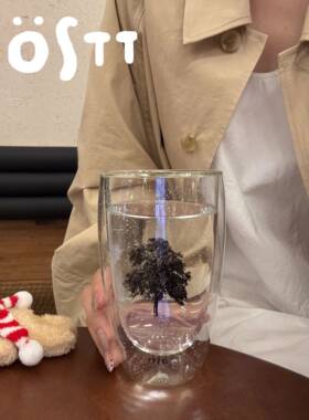 〈Frozen Moment〉OSTT1722原创设计双层隔热耐热咖啡牛奶玻璃杯