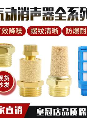 BSL-01/02/03气动电磁阀长头消声器PSL平头消音器SLM/SLL可调塑料