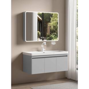 太空铝蜂窝铝海洋盆浴室柜组合卫生间加深陶瓷一体盆洗手池洗漱台