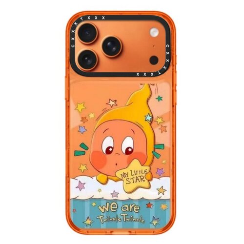 星星人适用于17promax手机壳iPhone16新款橙框外壳15pro透明磁吸14plus高颜值可爱卡通13情侣简约套