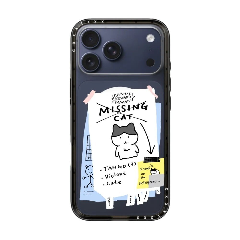 寻猫启示适用于17promax深蓝色手机壳iphone15promax苹果16pro卡通14可爱13防摔12保护套手机壳女男