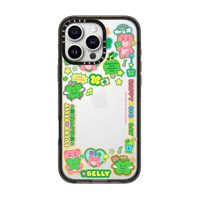 联名Bellygom幸运小熊四叶草16promax适用iphone15pro苹果17pro手机壳卡通14防摔13新款12防摔保护套