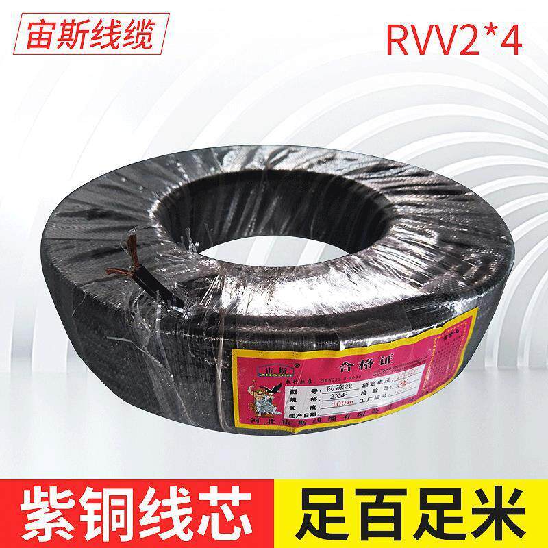 电源线RVV2*2.5平方防冻电线 家用紫铜电线电缆 防水电线