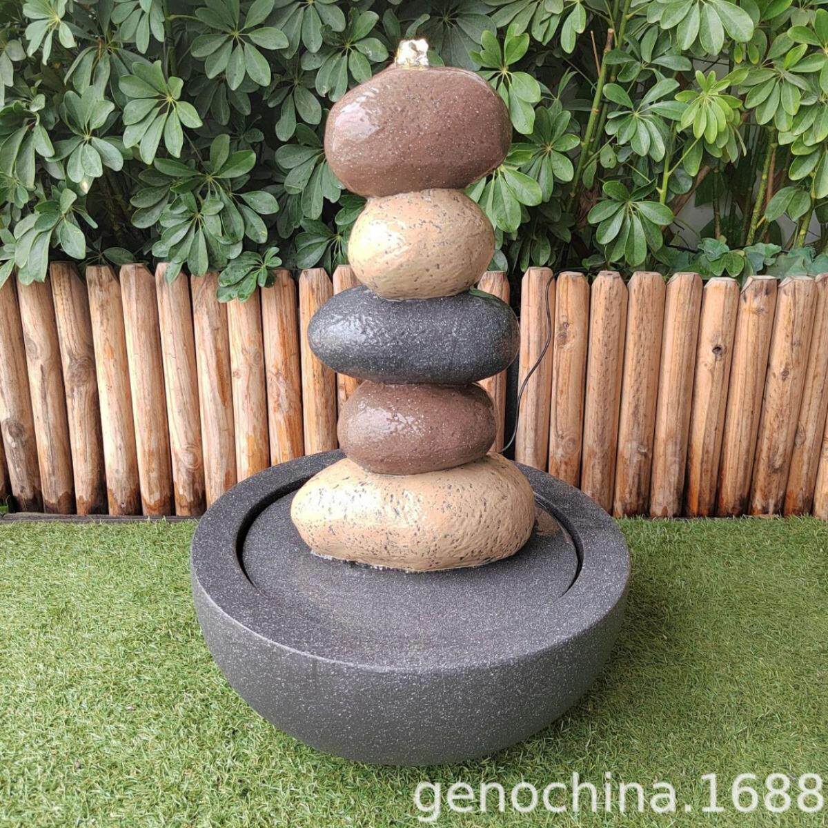 现代简约创意仿石头流水庭院阳台室内摆件装饰工艺品喷泉流水器-3