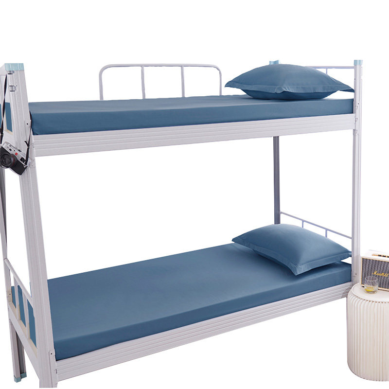 A类纯棉床笠夏季薄款专用学生宿舍纯色全棉床套儿童上下铺90190