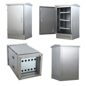 304户外防水不锈钢配电箱监控设备箱落地机柜弱电箱室外交换机柜