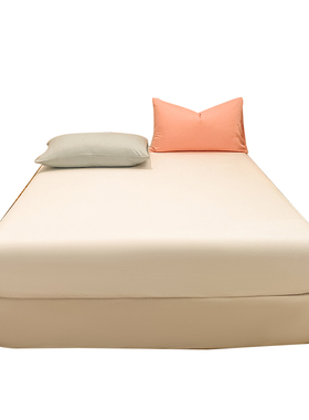 夏季白色纯棉床笠全棉单件纯色床垫套罩全包席梦思保护套防尘床罩