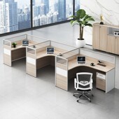 职员办公桌4 6人位办公室员工桌屏风工作位四人卡位办公桌椅组合