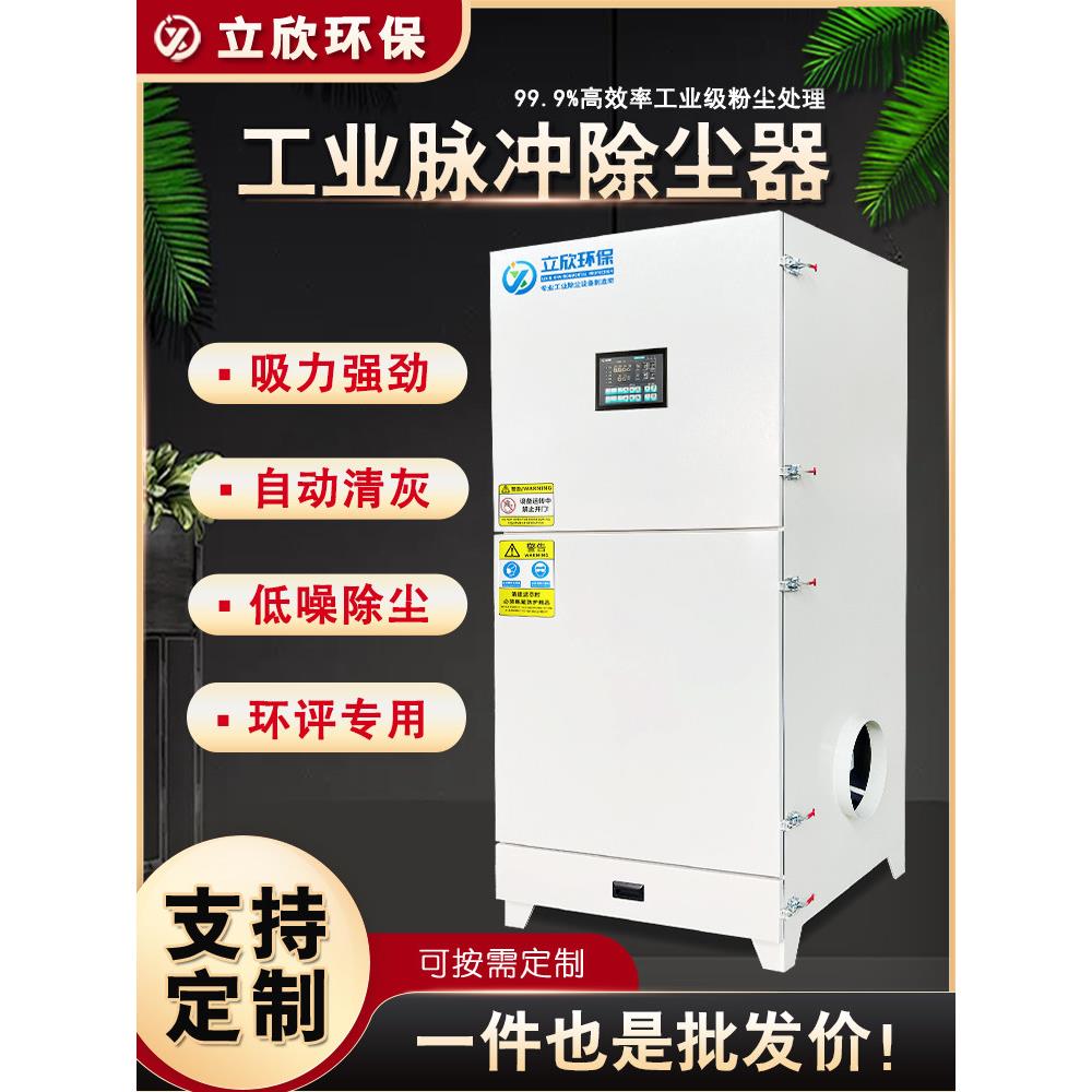 立欣环保单机脉冲除尘器定制防爆粉尘处理设备工业布袋滤筒集尘