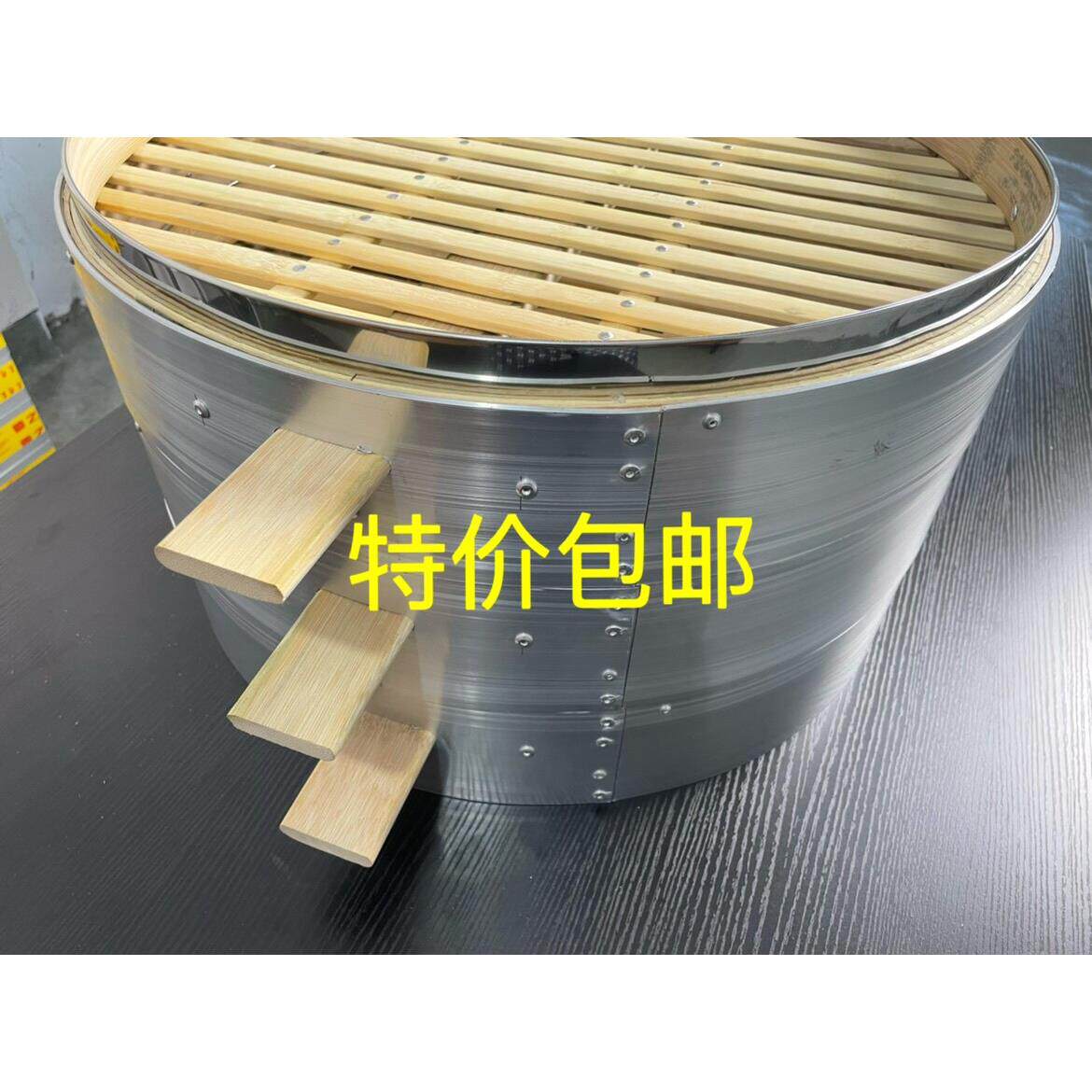 商用铝合金大蒸笼纯手工制作铝合金蒸笼包子馒头蒸笼竹蒸笼