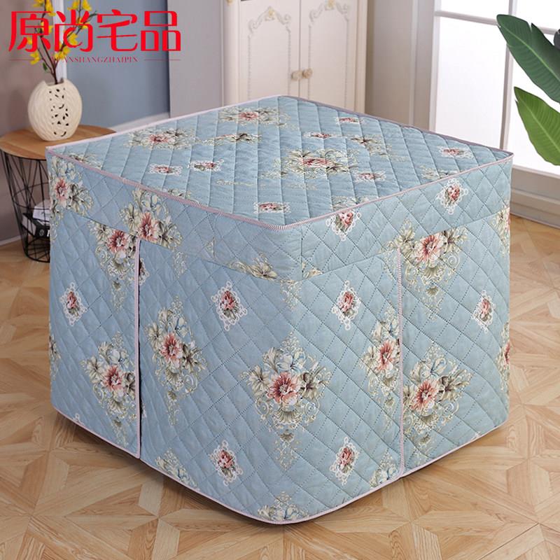 新款电炉罩套烤火桌子罩套正方形加厚电烤炉套罩80X80取暖桌罩套图片