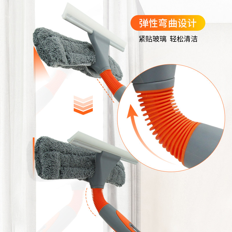 擦玻璃神器加长伸缩杆家用搽刷窗户刮水器洗门头外墙高层清洁工具