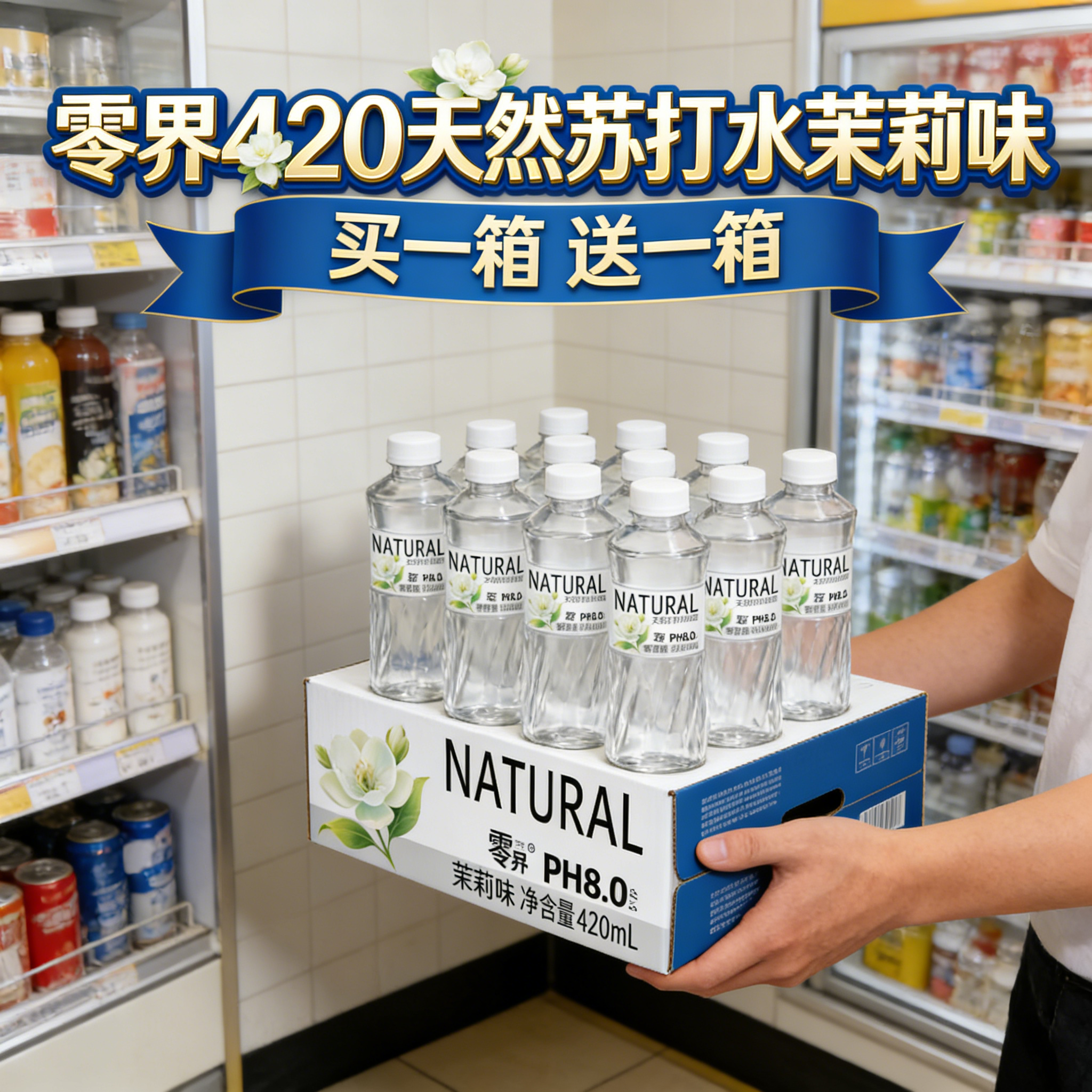 【买一箱送一箱】花香茉莉苏打水夏季解暑解渴小瓶装便携饮料