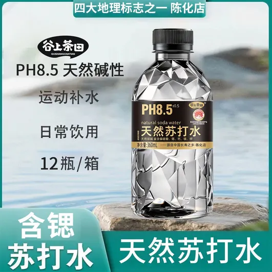 谷上茶田天然苏打水360ml*12瓶水源地灌装自然馈赠