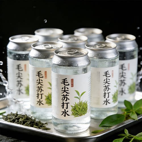 夏季活动大促整箱300ml*24瓶毛尖苏打水饮料清凉解渴旅游常备