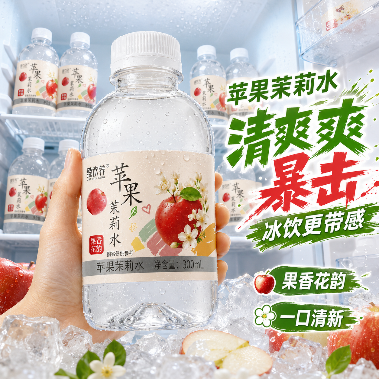 苹果茉莉水300ml*12瓶装新日期同款宿舍清爽复合日常饮品甄选推荐
