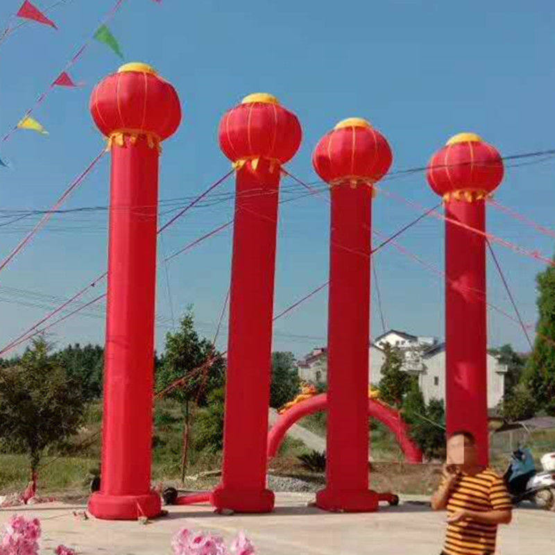 充气立柱灯笼柱彩虹门气柱风机拱门柱子开业活动广告气模6米8m