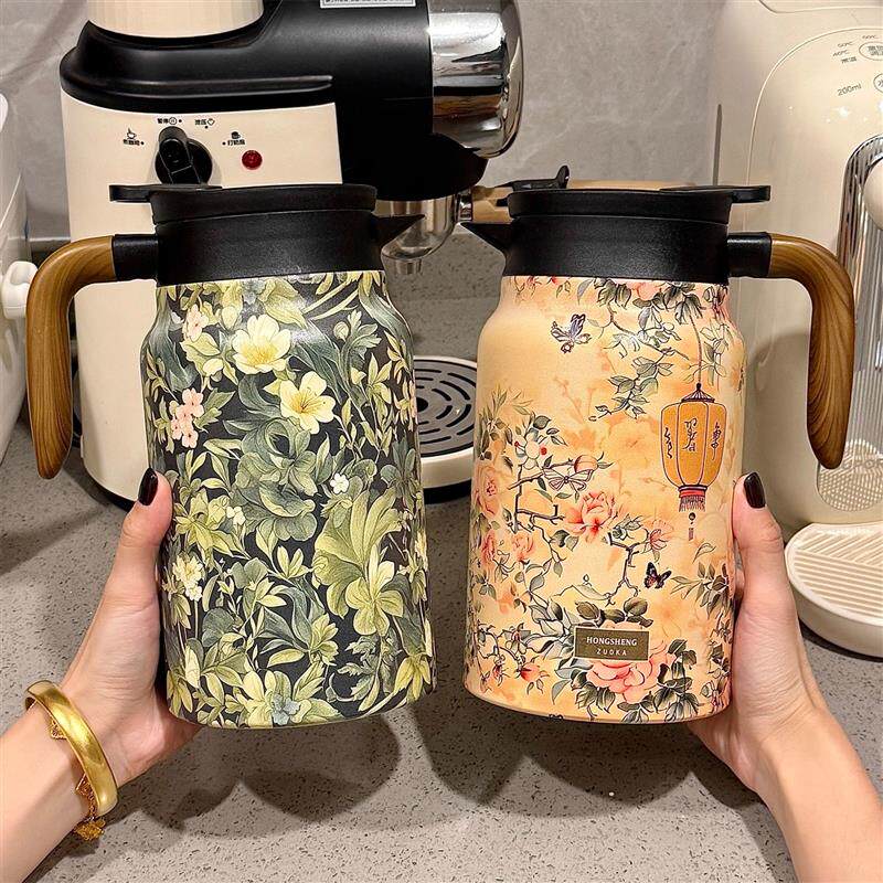 焖茶壶316不锈钢水壶大容量保温壶闷泡茶茶水分离水瓶家用带把手