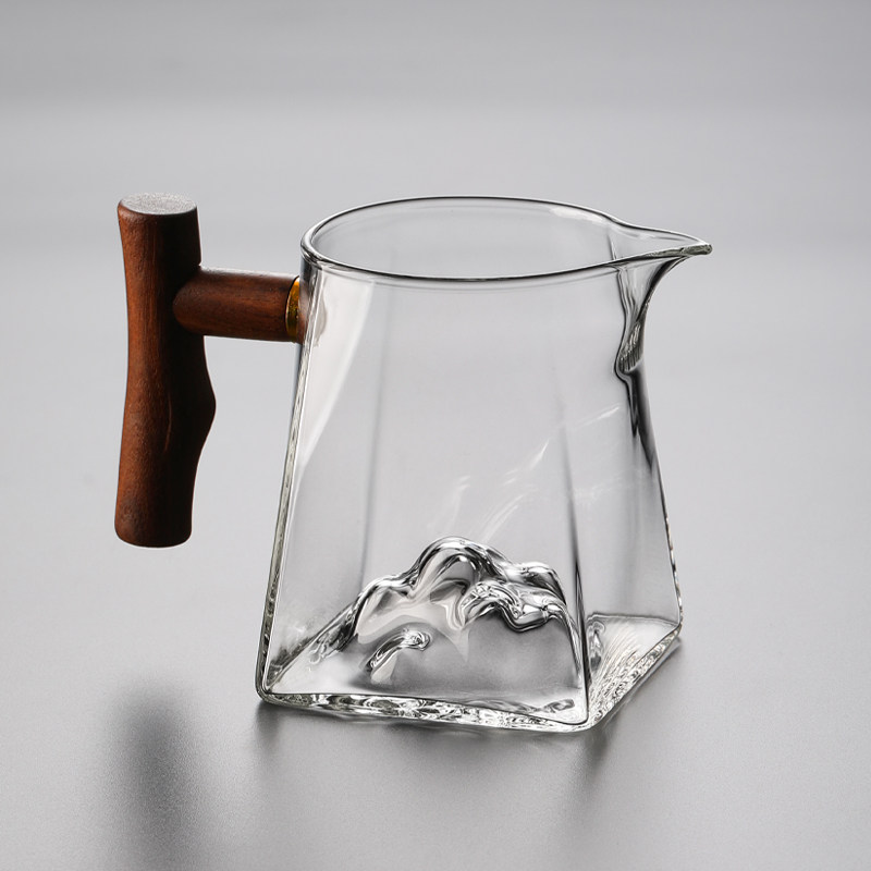 观山玻璃公道杯茶漏高档小青柑专用泡茶壶带茶滤网一体分茶器茶具