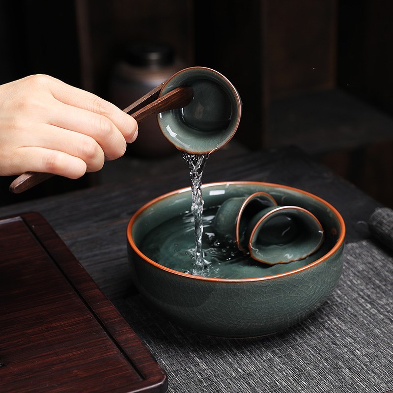 哥窑茶具套装家用轻奢茶壶整套办公室陶瓷茶杯功夫干泡茶盘礼盒装