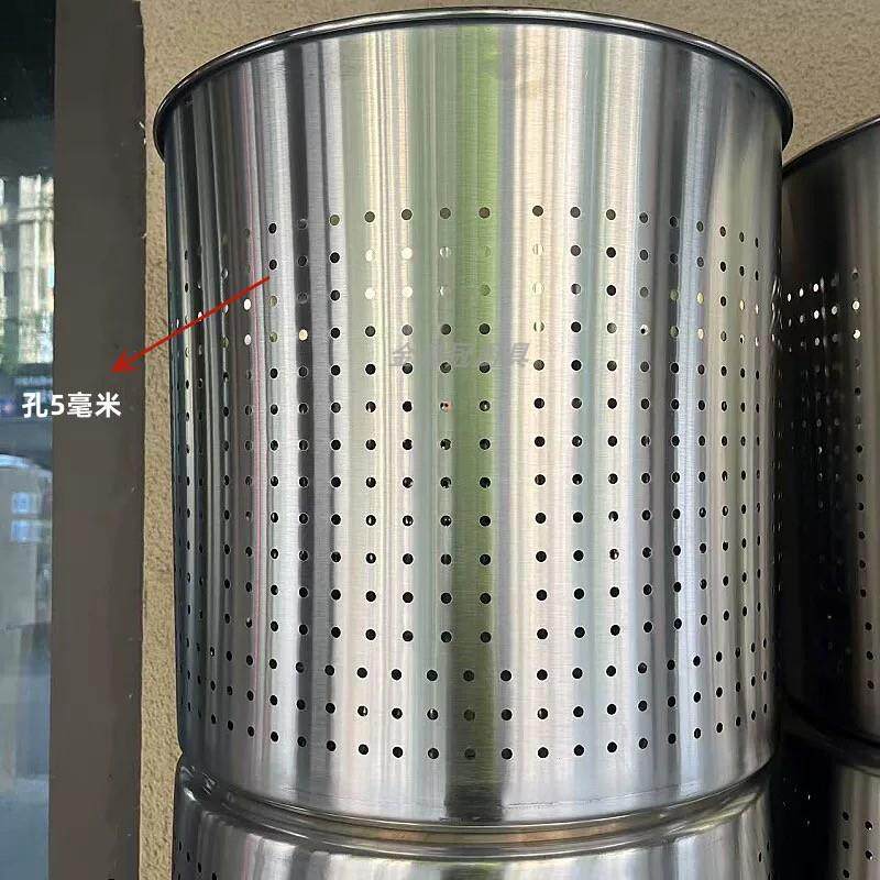 304不锈钢加厚漏桶沥水桶小龙虾桶多用商用卤虾桶卤水桶汤桶内胆