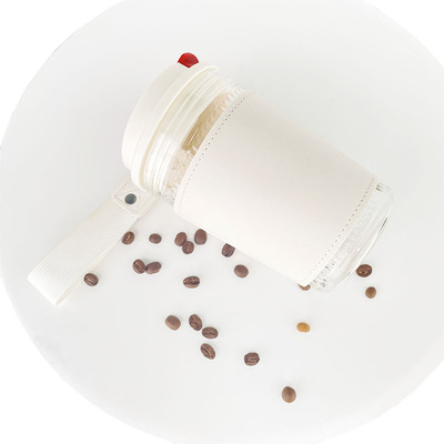 防烫杯套玻璃杯隔热套防滑水杯保护套锥形加厚调节松紧咖啡杯杯套