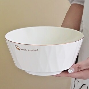 汤碗家用高级感陶瓷餐具轻奢风大碗套装吃饭碗大号2025新款汤面碗