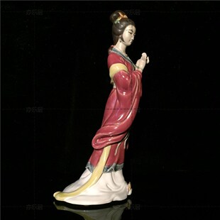石湾公仔陶瓷仕女摆件中式古典美人特色商务送礼品客厅电视柜装饰