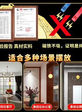 八卦镜凸镜纯铜平面镜太极凹凸乔迁家用客厅店铺大门口摆件挂件镜