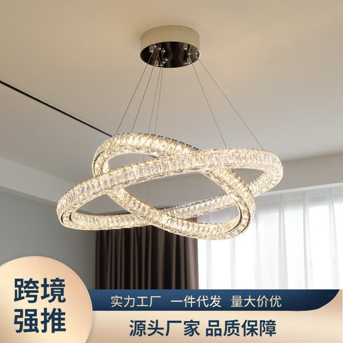 客厅灯2024年新款轻奢吊灯水晶灯loft楼梯吊灯创意个性艺术餐厅灯