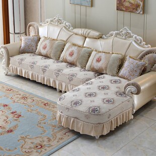 定制欧式沙发坐垫套靠背巾异型弧度沙发垫薄款防滑四季通用全包罩