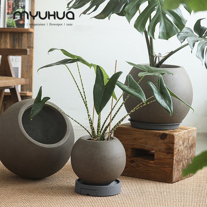 特大号大码镁泥花盆家用大肚子室内百合竹橡皮树家居软装花器北欧,家居饰品,花盆,淘宝优惠券,粉丝福利购,淘宝优惠卷