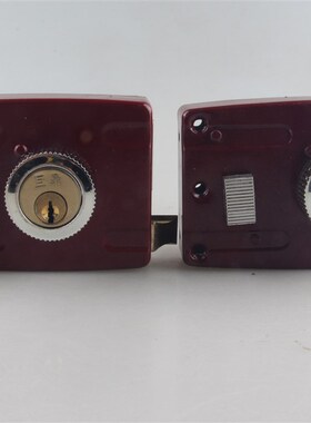 101型外装门锁保险门锁防盗锁老式木门铁门方形红色大门防盗锁