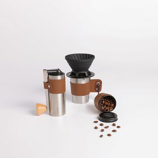 户外露营手冲咖啡solo套装手摇磨豆机滤杯滤纸咖啡杯便携随行包