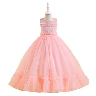 高端女大童主持人音乐会钢琴小提琴乐团队表演出晚礼服长款公主裙