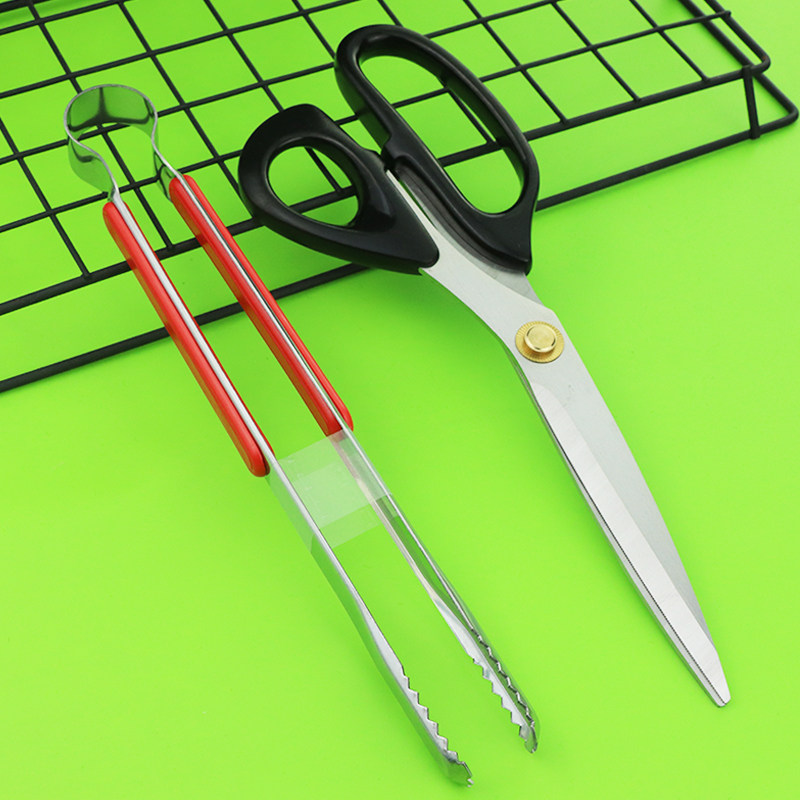 烧烤饭厅专用剪刀牛排剪鸡排剪刀不锈钢厨房剪刀烤肉剪刀夹子套装,居家日用,厨房剪刀,淘宝优惠券,粉丝福利购,淘宝优惠卷