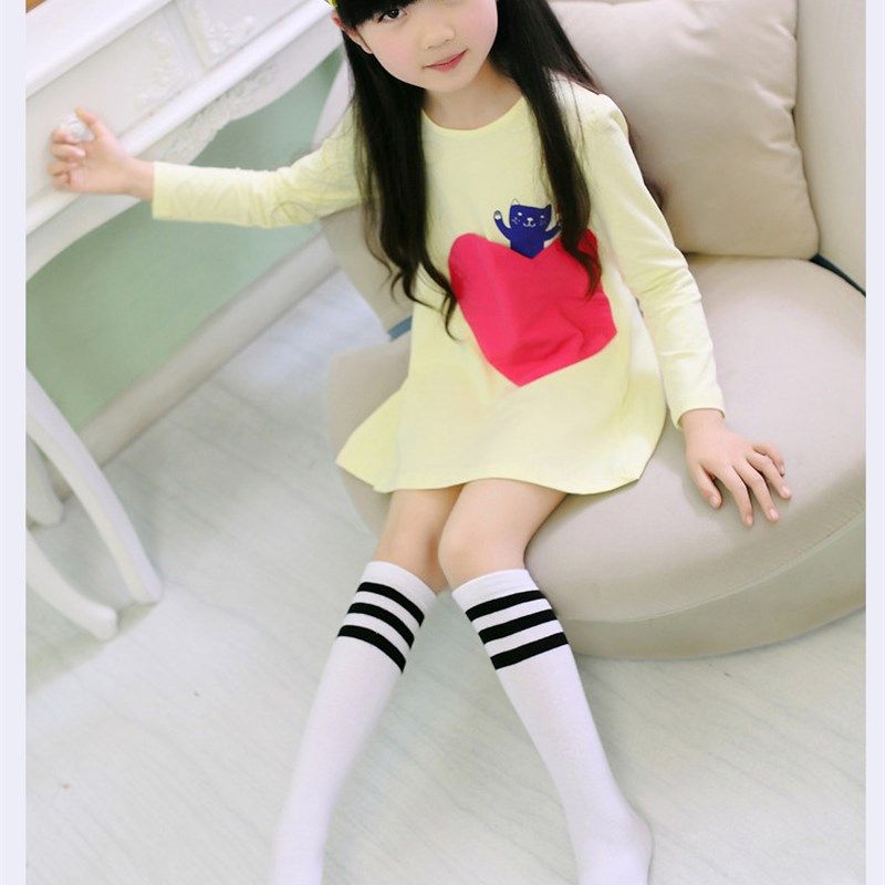 儿童袜子六一儿童演出袜小学生校服配饰班服配黑白色男童女童长袜,童装/婴儿装/亲子装,儿童袜子(0-16岁),淘宝优惠券,粉丝福利购,淘宝优惠卷