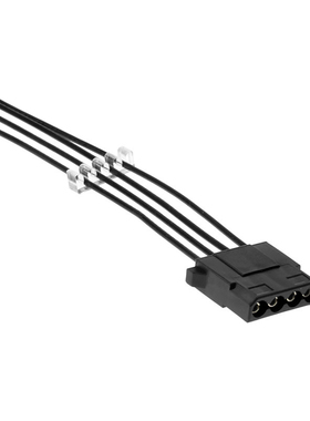 电脑机箱风扇大4pin延长线 镀银线黑色 风扇IDE D口电源加长线