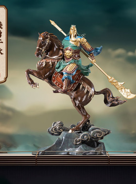 朱炳仁铜 義勇千秋铜工艺品家居饰品客厅骑马关公摆件武财神