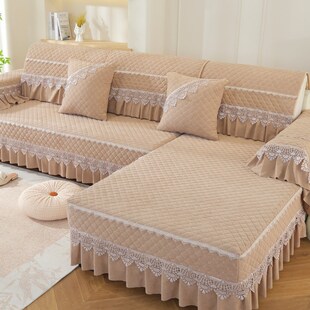 薇欧雪尼尔沙发套罩四季通用定制座简约三坐一贵妃全包秋冬沙发垫