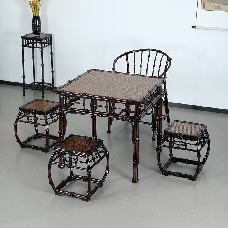 竹柒阁筇竹家具新中式茶桌方桌竹编客厅阳台茶台茶桌茶几圈椅凳子,住宅家具,家用茶台/茶桌,淘宝优惠券,粉丝福利购,淘宝优惠卷