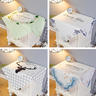 床头柜盖布防尘布罩打印机罩套咖啡机冰柜盖布洗衣机冰箱桌布方巾