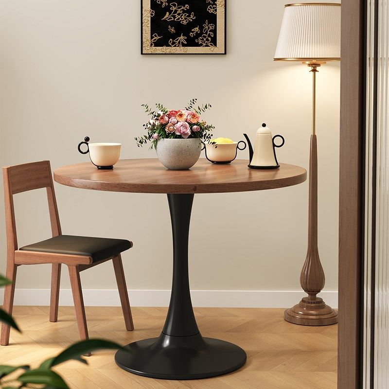 三梦家用边几小圆桌中古风咖啡奶茶店洽谈桌茶几郁金香阳台小圆桌,住宅家具,实木餐桌,淘宝优惠券,粉丝福利购,淘宝优惠卷